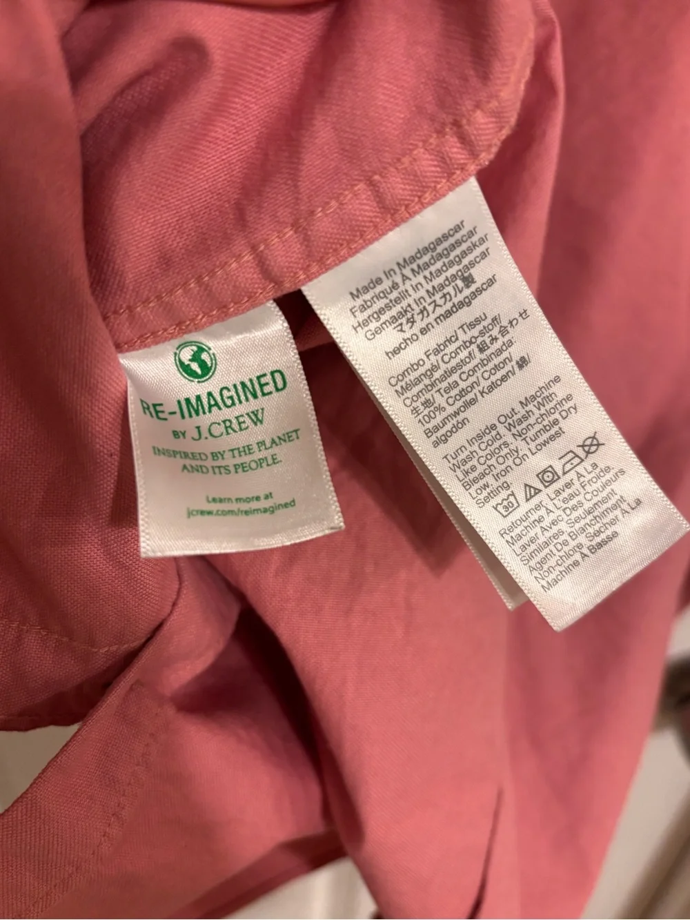 J. Crew Slim untucked Size M Men’s Long-Sleeve Button-Down Shirt - Coral Pink